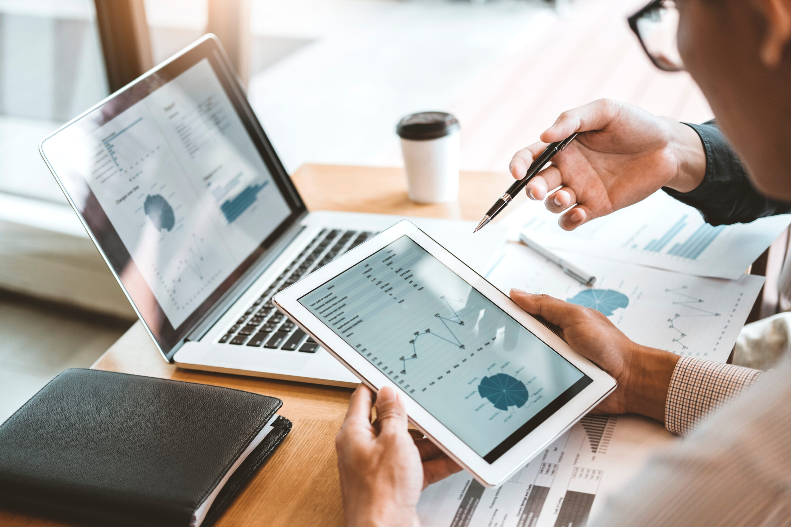 co-working and supporting business team with dashboards for analysis