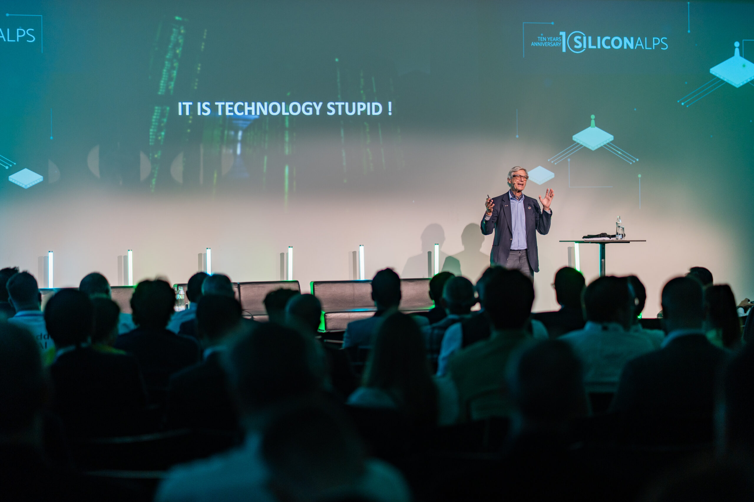 speaker Hermann Hauser on stage at EBSCON 2026